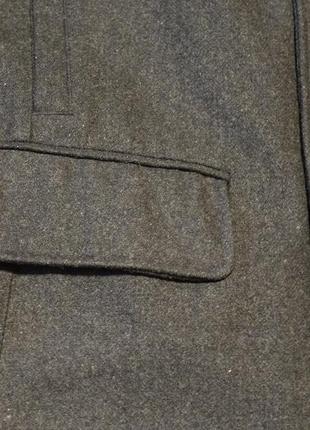 Чудова подовжена вовняна куртка кольору оливного karakol анлія m(близна до l)3 фото
