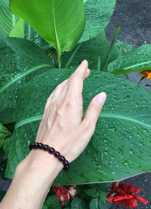 Браслет гранат шамбала 3