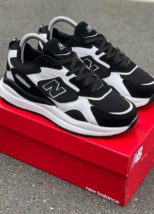 Чоловічі кросівки new balance black white еью баланс черно белые7 фото