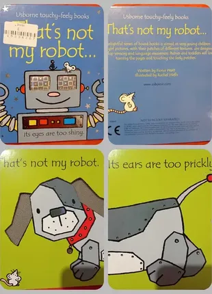 T. that's not my robot. тактильная книга картонка робот. ефектная яркая качественная