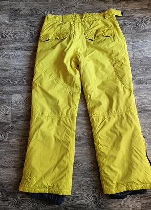 Штаны лыжные l ближе к xl размер желтые мембранные зимние5 фото