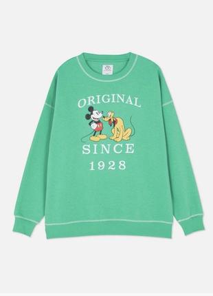 Яскравий теплий з начісом світшот дісней, міккі маус disney primark, худі, кофта1 фото