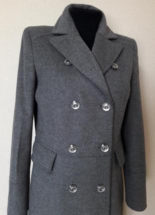 Мегаякісне, стильне, тепле,шерсте шинолове, 80% шорстості, подвійне пальто sisley3 фото