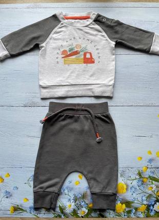 Стильная фирменная одежда для новорожденного малыша 0-3 мес 56-62 см2 фото