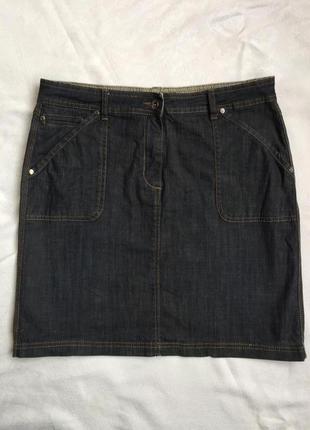 Супер юбка джинсовая стреч раз xl (50)1 фото