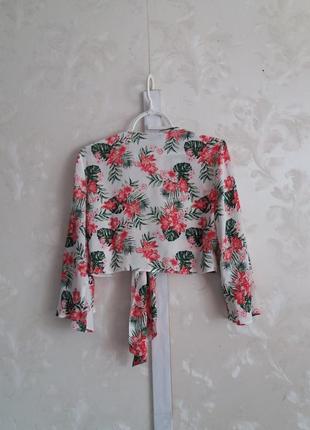 Віскозна накидка квітковий принт primark2 фото