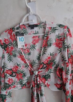 Віскозна накидка квітковий принт primark3 фото