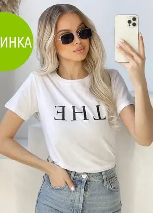 Трикотажная футболка с принтом3 фото