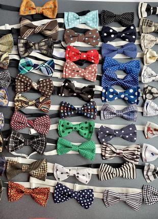 Метелик, бабочка ,краватка ручної роботи жовто блакитна