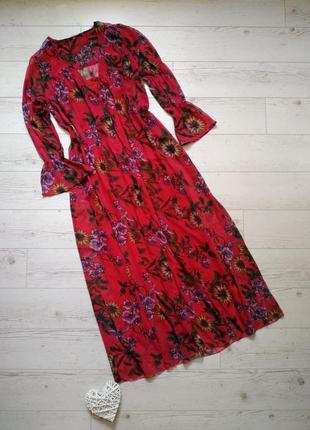 Платья макси в цветы р. 12-14