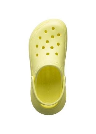 Жіночі шльопанці сабо кроксы на платформе crocs classic crush clog sulphur w6 w7 w8 w9 w104 фото