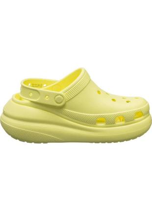 Жіночі шльопанці сабо кроксы на платформе crocs classic crush clog sulphur w6 w7 w8 w9 w105 фото