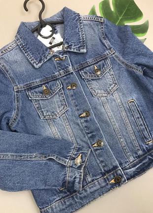 Джинсовий піджак на дівчинку, джинсова курточка2 фото