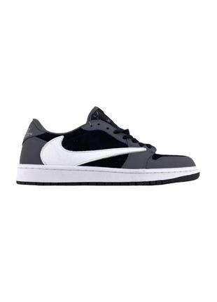 Кроссовки мужские nike air jordan 1 retro low серые / кросівки чоловічі найк аир джордан кроссы