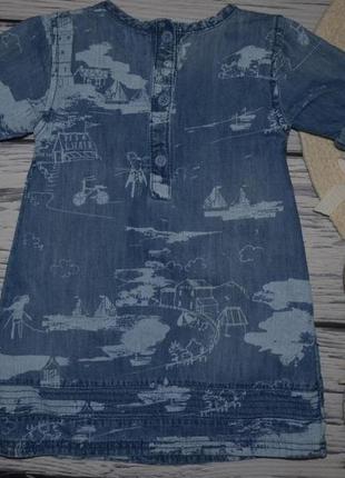 12 - 18 месяцев 86 см обалденное платье сарафан для малышки джинсовый с вышивкой9 фото