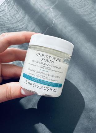 Скраб к коже головы christophe robin purifying scalp scrub with sea salt