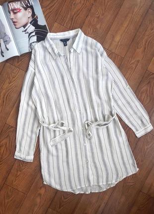 Рубашка платье с пояском