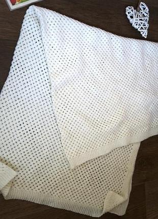 Стильный вязанный пледик