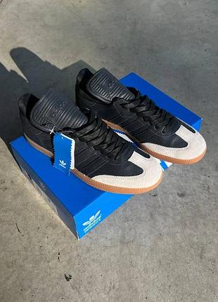 Стильні чоловічі кросівки adidas messy human race samba x pharrell williams black