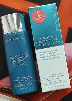 Colorescience total protection spf 50 face shield classic солнцезащитный крем для лица2 фото