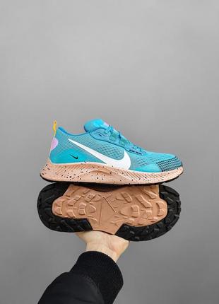 Nike pegasus trail 3 кроссовки в сетку голубые