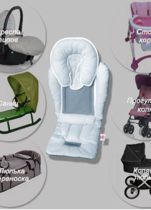 Матрасик вкладыш в коляску и автокресло ontario baby universal elite. сост. нового