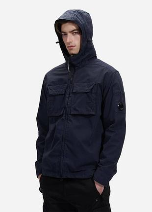 Куртка c.p. company heavy popeline emerized hooded shirt