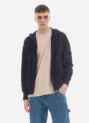 Зип-худи c.p. company diagonal raised fleece zipped hoodie