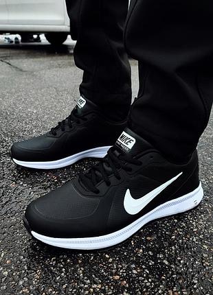Мужские кроссовки nike zoom черные с белым black white