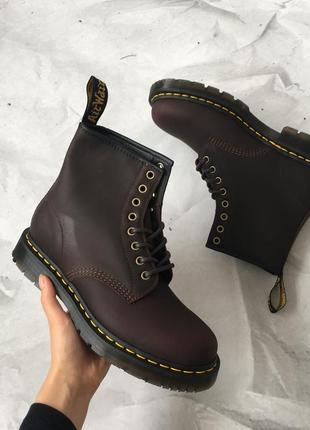 Зимние ботинки от dr. martens 1460 wintergrip cocoa snowplow