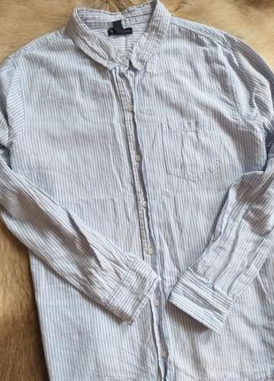 Коттонова сорочка в смужку gap xl