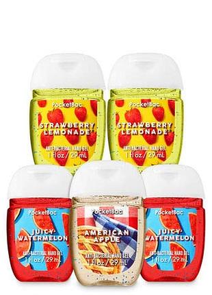 Комплект санитайзеров lemonade від bath and body works,набір гель для рук з парфумом