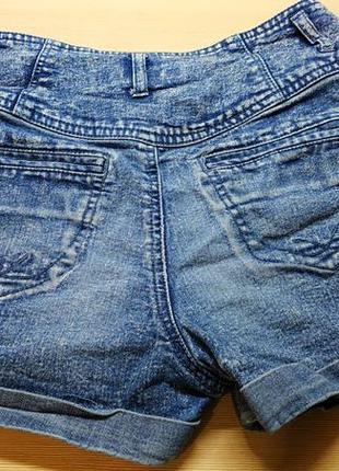 Шорты джинсовые синие стрейч на рост 152 см на 10-12 лет