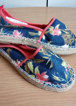 Легкі балетки еспадрільї 39 р. 24 см in extenso яскравий текстиль еспадрилі4 фото