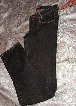 Новые винтаж с оттенком блестящие джинсы фирменные с вишивкой9 фото