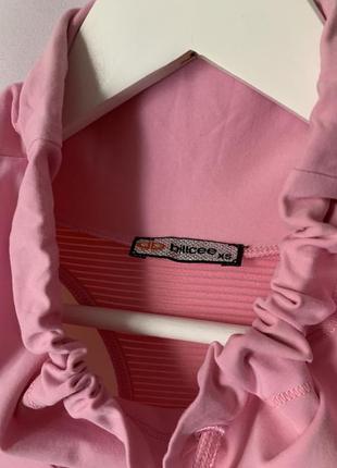 Рожева бавовняна футболка майка  з горловиною для спорту та прогулянок billcee3 фото