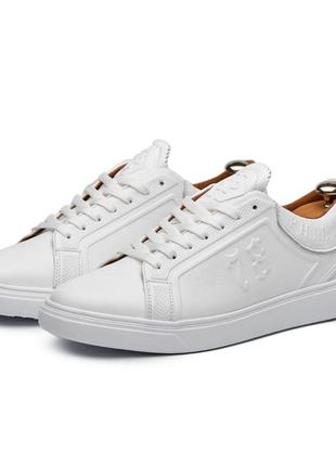Мужские кеды из натуральной кожи philipp plein белые