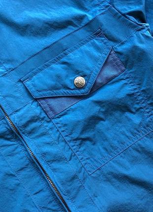 Нейлонова куртка оверширт pretty green kaiser nylon overshirt zip jacket blue4 фото