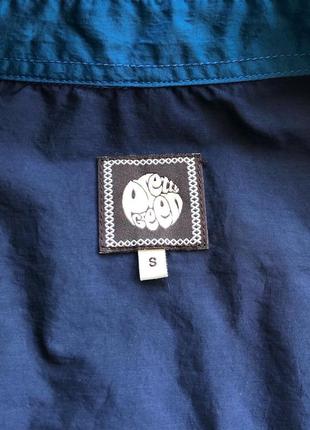 Нейлонова куртка оверширт pretty green kaiser nylon overshirt zip jacket blue9 фото