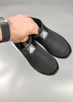 Женские слипоны adidas black white3 фото