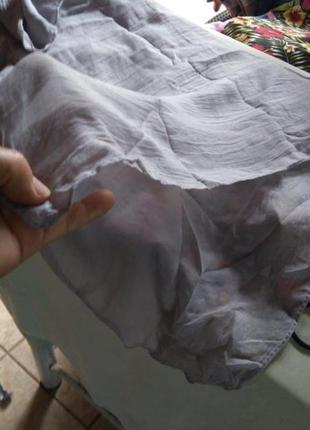 Вискозный однотонный шейный платок светло серого цвета hm3 фото