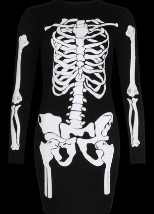 Платье скелет хеллоуин хелловин3 фото