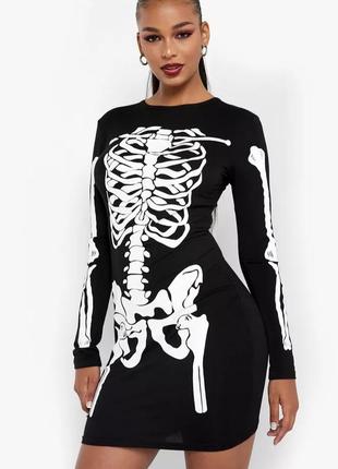 Платье скелет хеллоуин хелловин2 фото