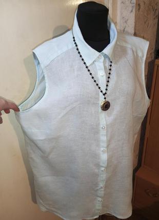 Льняная-100% лён,лаконичная блузка,бохо,большого размера,hampton republic kappahi