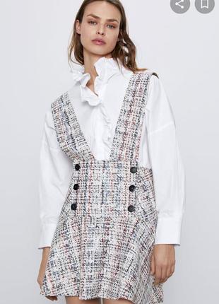 Сарафан юбка zara на широких бретелях размер m новая