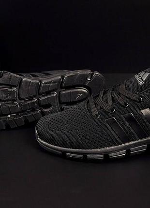 Дихаючі літні чоловічі кросівки адідас чорні текстильна сітка adidas демі,демісезонні осінні,весняні,літні (на осінь,весна,літо 6
