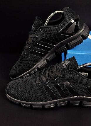Дихаючі літні чоловічі кросівки адідас чорні текстильна сітка adidas демі,демісезонні осінні,весняні,літні (на осінь,весна,літо 4