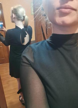 Zara вишукане чорне плаття сукня зара3 фото