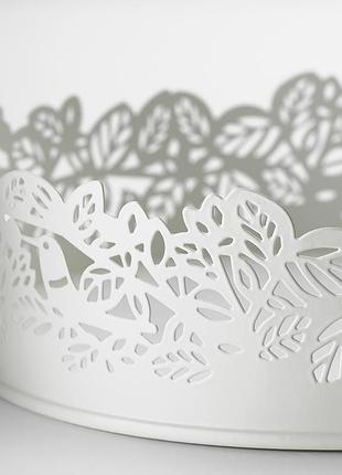 Блюдо для свечи, овальный белый, 35х15 см