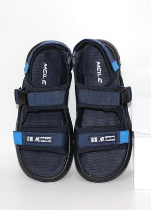 Синие спортивные мужские летние сандалии, босоножки3 фото